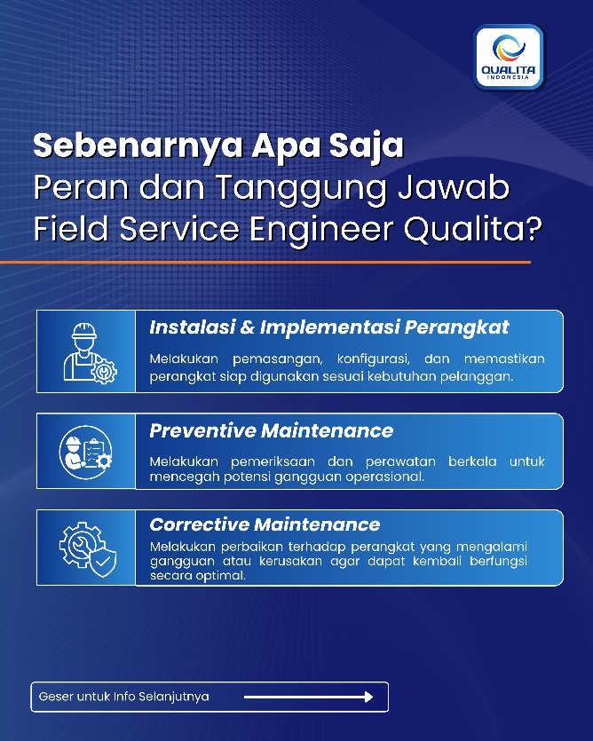 Corrective Maintenance oleh Field Service Engineer