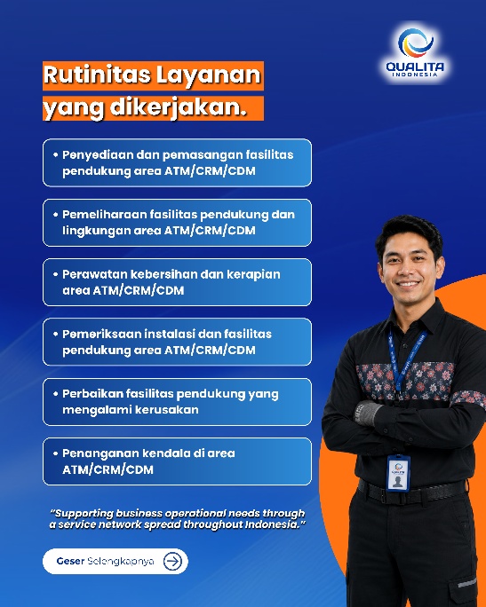 Pengelolaan Ruang ATM CRM dan CDM dari Penyediaan hingga Maintenance secara End to End