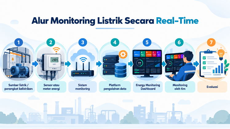Alur Monitoring Listrik Real-Time